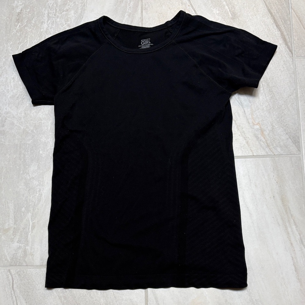 Athleta Girl (Large 12) Power Up Seamless Tee - Black